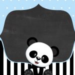 Convite para Festa Panda Azul