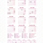 Calendario 2025 lhama rosa