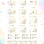 Calendario 2025 unicornio