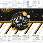 Calendario 2017 Ano Novo 2019