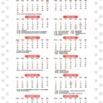 Calendario 2022 Minnie Vermelha