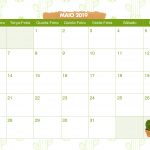 Calendario Mensal Cactos Maio 2019