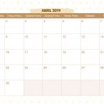 Calendario Mensal Lhama Amarela Abril 2019