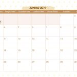 Calendario Mensal Lhama Amarela Junho 2019