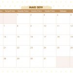 Calendario Mensal Lhama Amarela Maio 2019