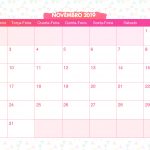 Calendario Mensal Lhama Rosa Dezembro 2019