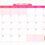 Calendario Mensal Lhama Rosa Fevereiro 2019