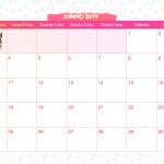 Calendario Mensal Lhama Rosa Junho 2019