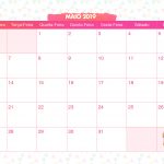 Calendario Mensal Lhama Rosa Maio 2019