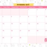 Calendario Mensal Lhama e Cactos Fevereiro 2019