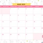 Calendario Mensal Lhama e Cactos Maio 2019
