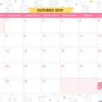 Calendario Mensal Lhama e Cactos Outubro 2019