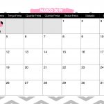 Calendario Mensal Panda Rosa Marco 2019