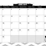 Calendario Mensal Panda fofo Abril 2019