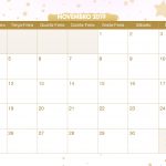 Calendario Mensal Unicornio Novembro 2019