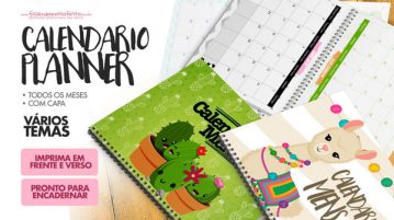 Calendário Mensal para Planner 2019 Grátis para Baixar e Imprimir Calendario Mensal para Planner 2019 gratis para imprimir