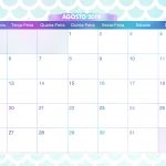 Calendario Mensal para Planner Agosto 2019