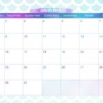 Calendario Mensal para Planner Sereia Julho 2019