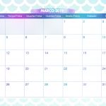 Calendario Mensal para Planner Sereia Marco 2019