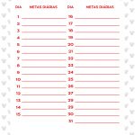 Planner Minnie Mouse 2019 metas abril