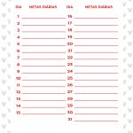 Planner Minnie Mouse 2019 metas marco