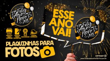 Plaquinhas Ano Novo 2019 Grátis para Baixar e Imprimir Plaquinhas Ano Novo 2019 para Imprimir