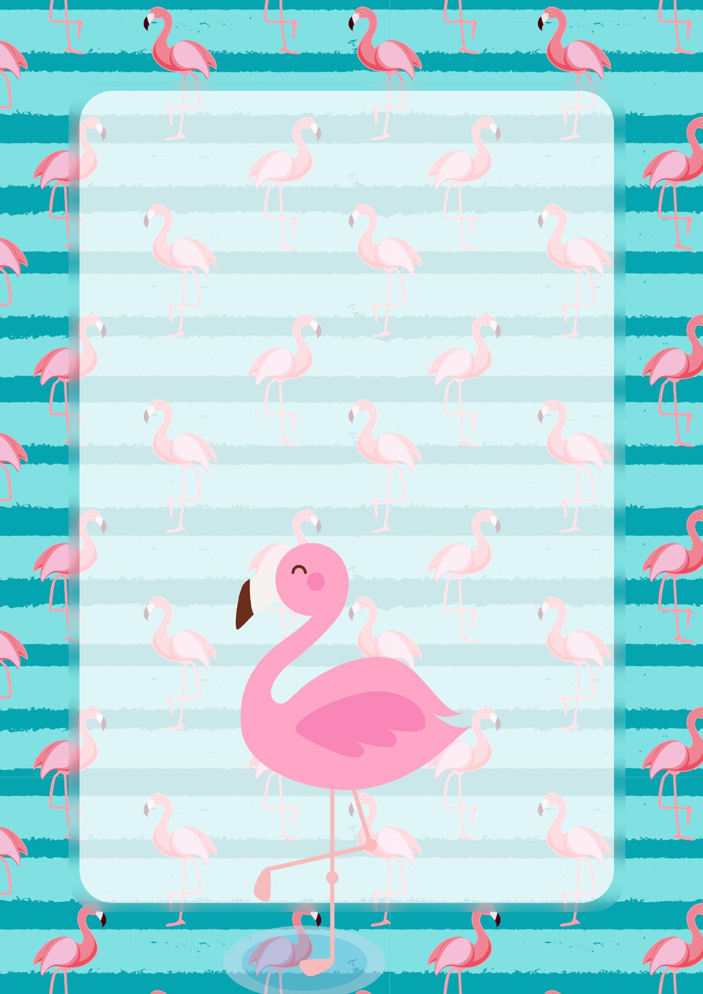 Capa de Caderno Personalizada Flamingo
