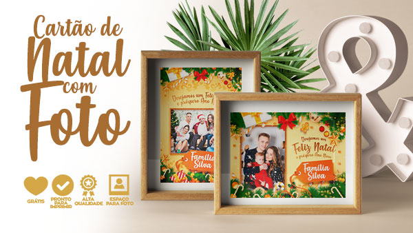 Cartao de Natal Personalizado com foto