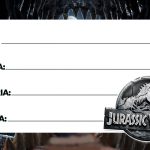 Etiqueta Escolar Jurassic World 4