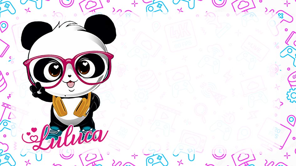 Etiqueta Escolar Luluca Panda - Fazendo a Nossa Festa