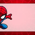 Etiqueta Personalizada Homem Aranha cute vermelho