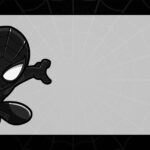 Etiqueta Personalizada Homem Aranha preto