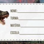 Etiqueta Volta as Aulas Dinossauro