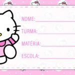 Etiqueta Volta as Aulas Hello Kitty