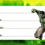 Etiqueta escolar Hulk 3