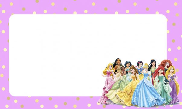 Etiqueta Escolar Princesas Disney Fazendo A Nossa Festa