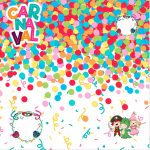 Convite Caixa Fundo Festa Carnaval Infantil
