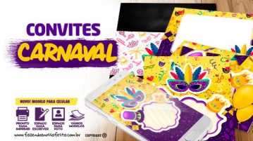 Convites para Festa de Carnaval Grátis para Baixar Editar e Imprimir Convites para Festa de Carnaval