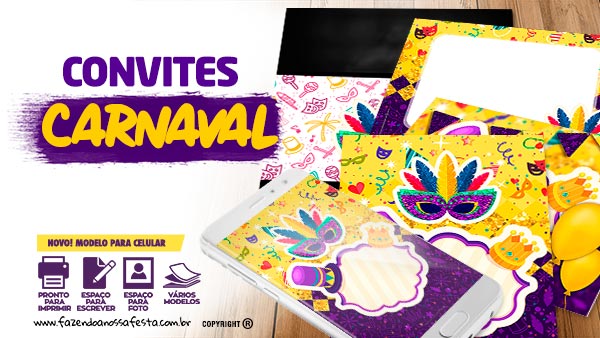 Convites para Festa de Carnaval