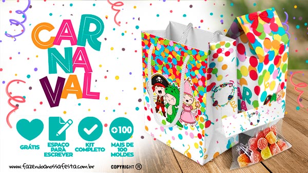 Kit Festa Carnaval Infantil para Imprimir