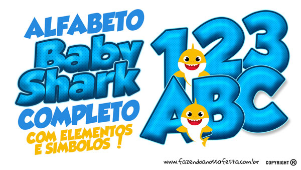 Alfabeto Baby Shark para imprimir