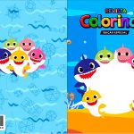 Capa Livrinho para Colorir Kit Festa Baby Shark