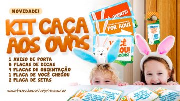 Kit Caça aos Ovos de Páscoa para Imprimir Molde Grátis Kit Caca aos Ovos para Imprimir