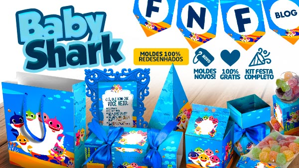 Kit Festa Baby Shark Gratis