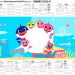 Calendario Personalizado 2019 Festa Baby Shark Rosa