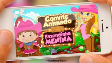 Convite Animado Fazendinha Menina Grátis Pronto para Baixar Convite Animado Fazendinha Menina