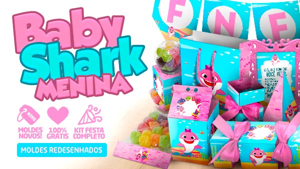 Kit Festa Baby Shark Rosa