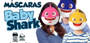 Mascaras Baby Shark para imprimir