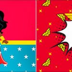 Bandeirinha de Dois Lados Festa Mulher Maravilha Afro Cute