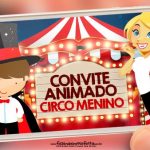 Convite Animado Circo Menino
